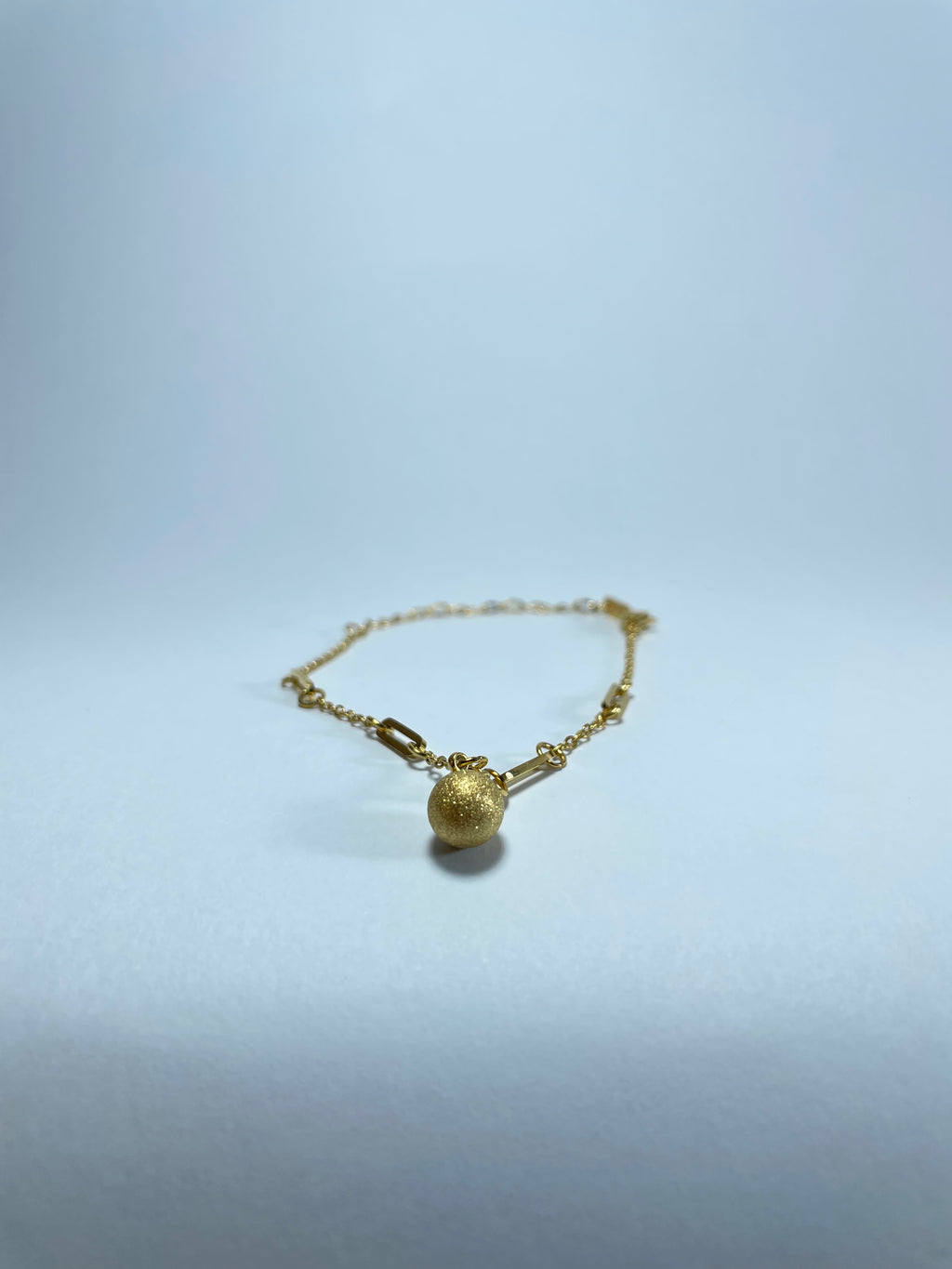 Gold Stardust Bead Charm Anklet