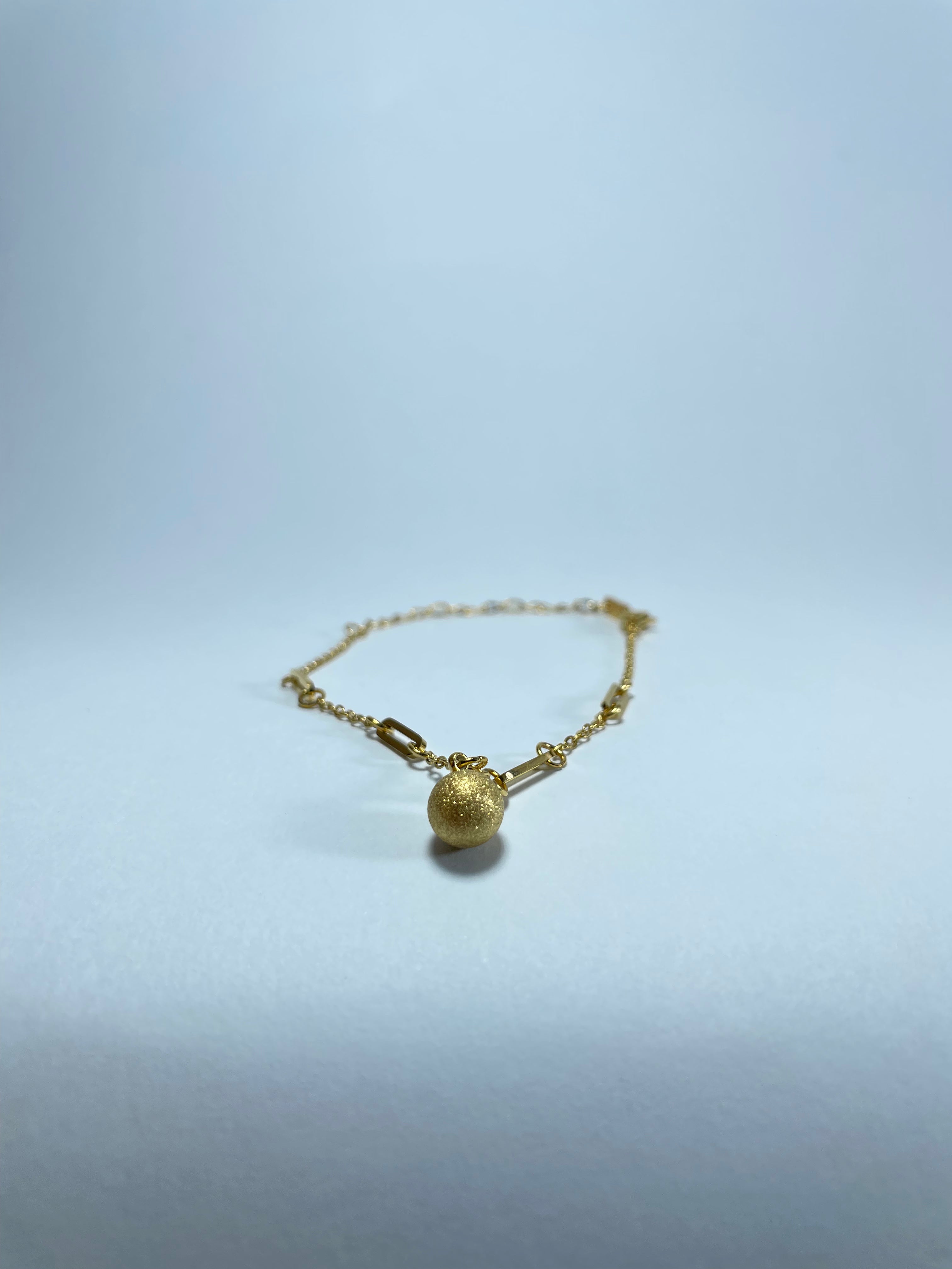 Gold Stardust Bead Charm Anklet