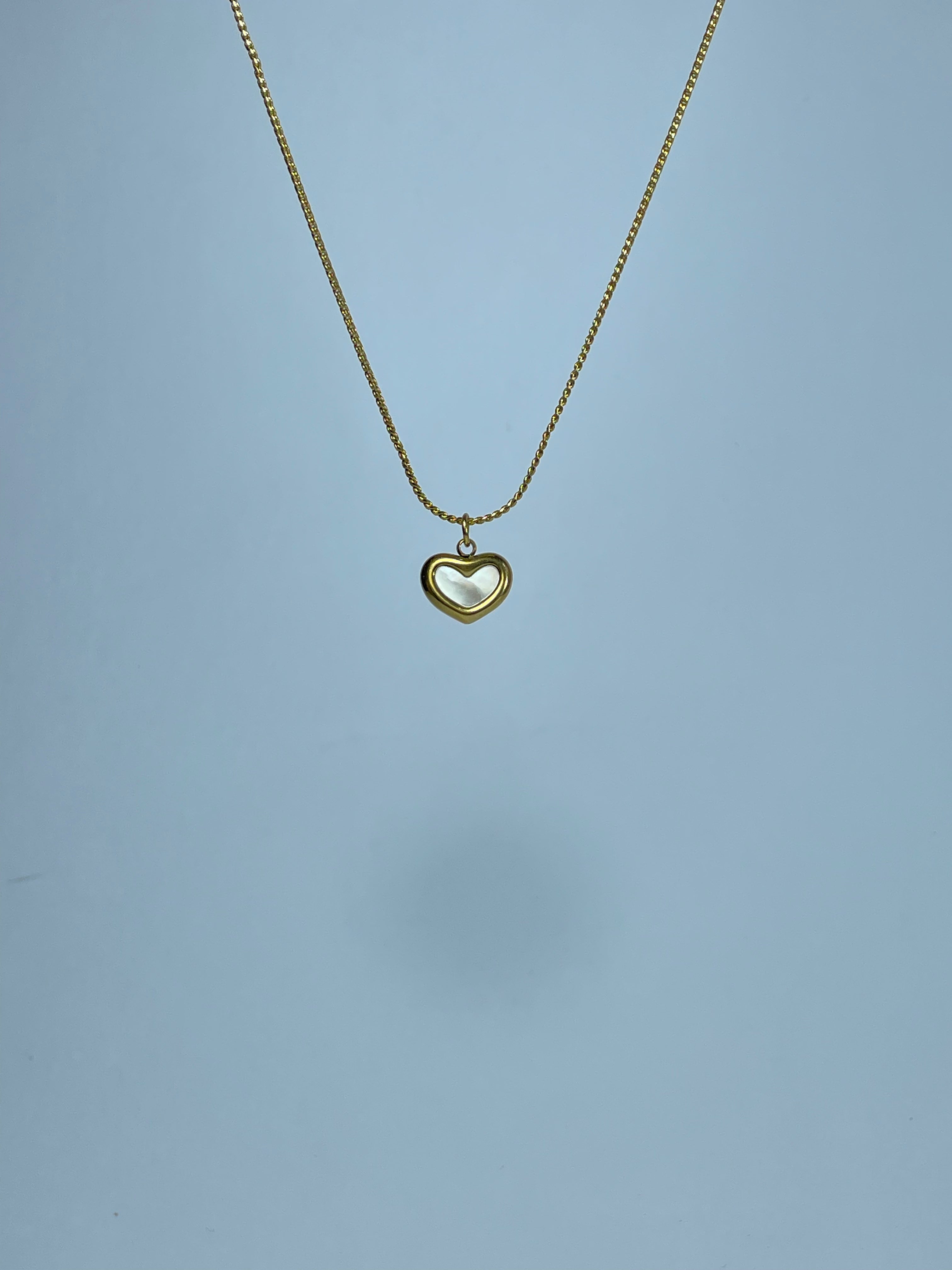 Golden Opal Heart Pendant