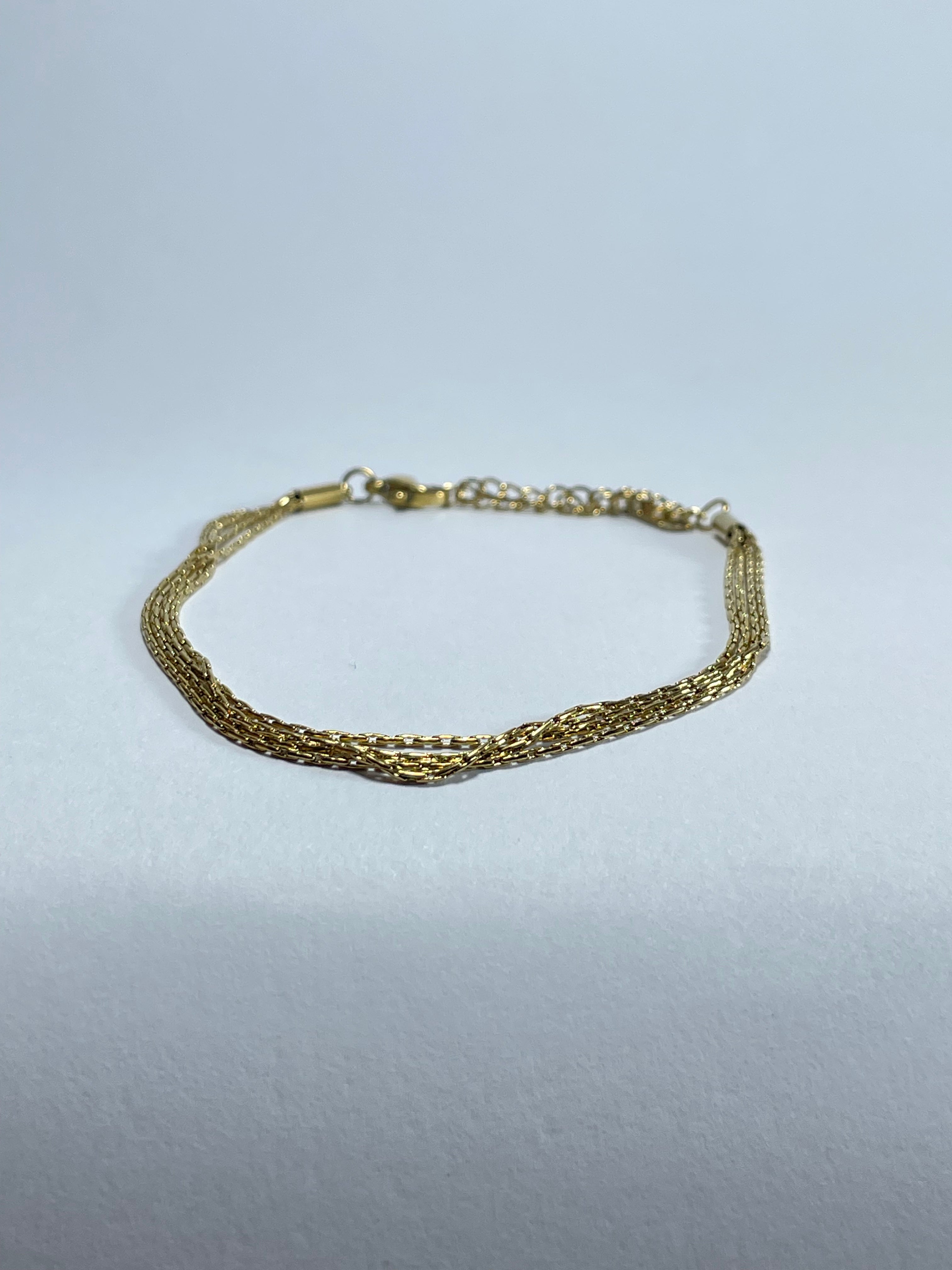 Multi-Chain Gold Anklet