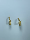 Gold Textured Abstract Earrings