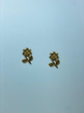 Gold Sunflower Earrings