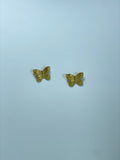 Gold Butterfly Stud Earrings