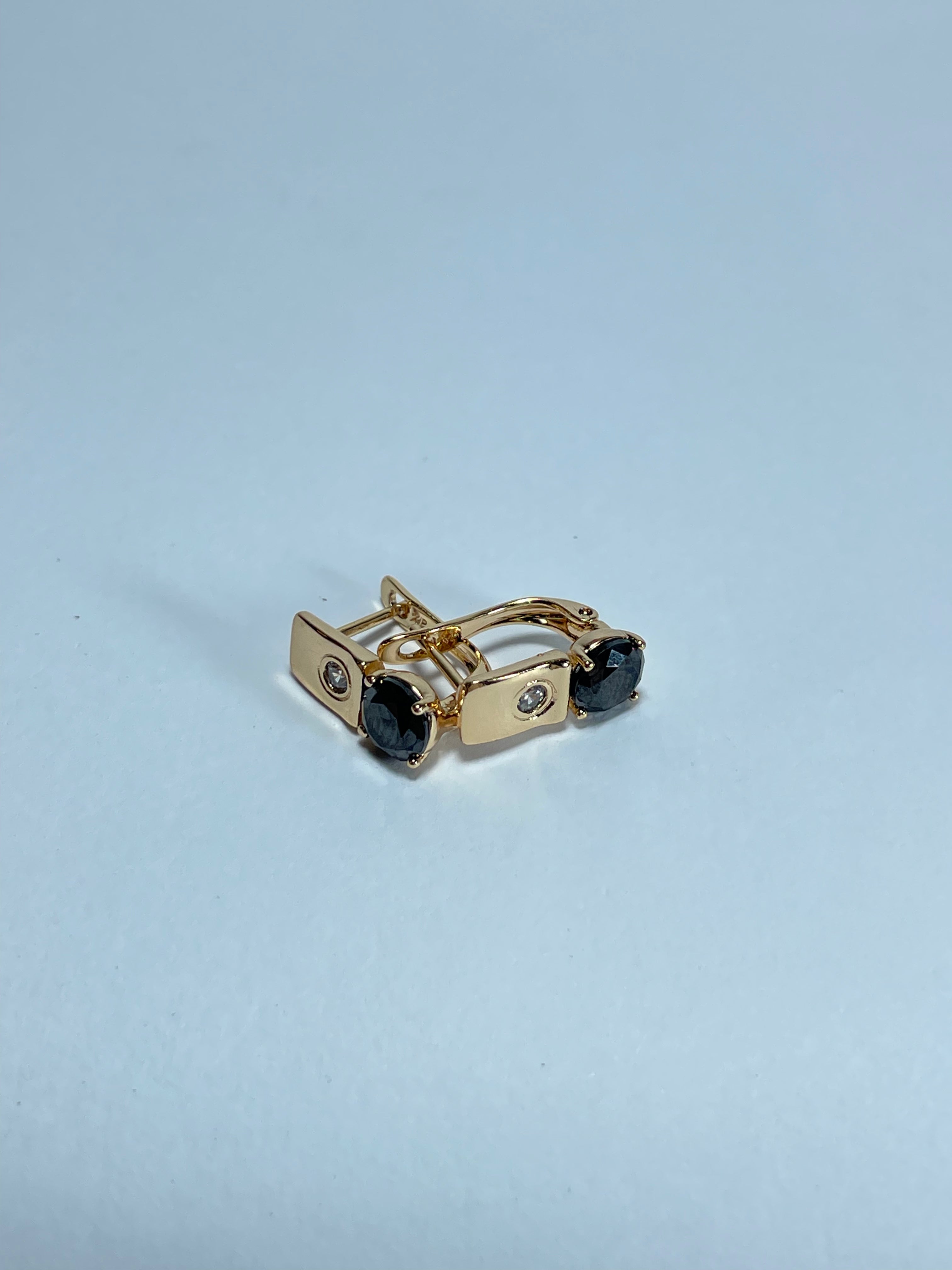Gold Clear Crystal Studs