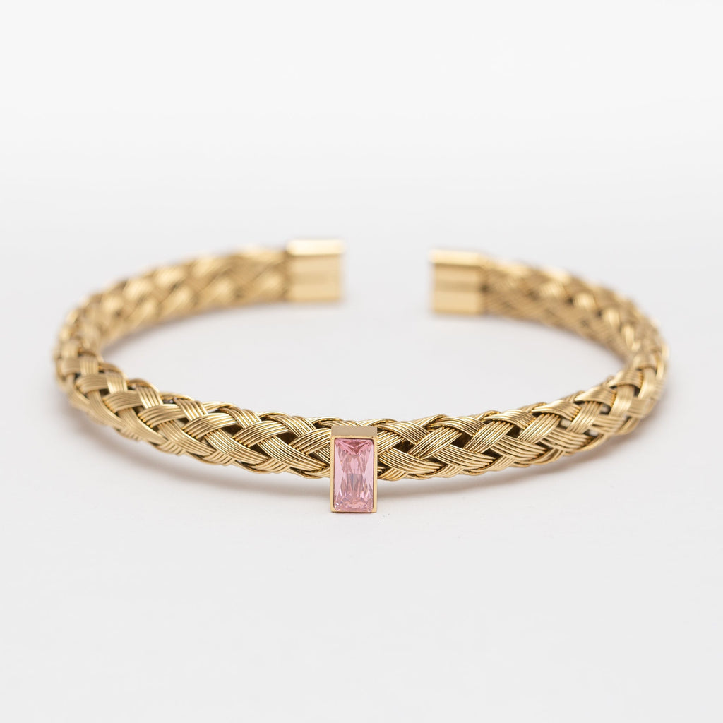 Champagne Braided Gold Cuff