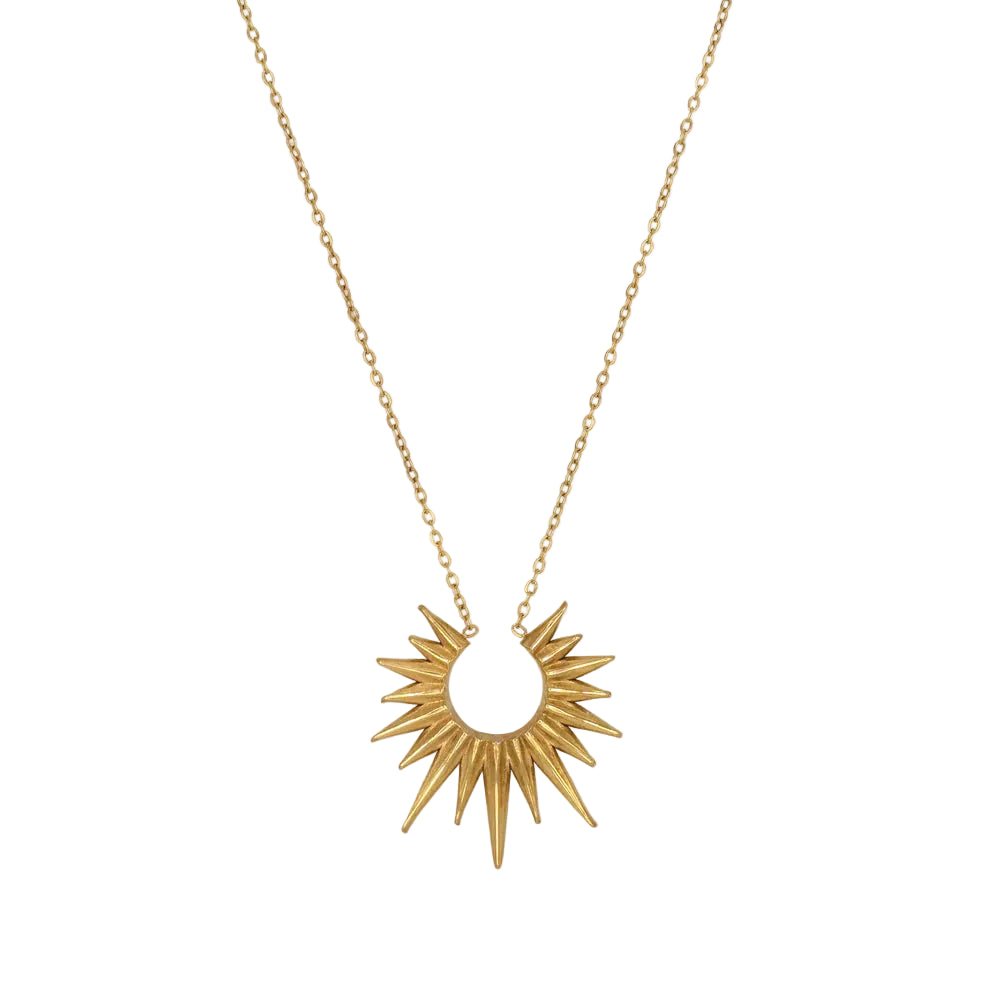 Celestial Sunburst Layered Necklace Set
