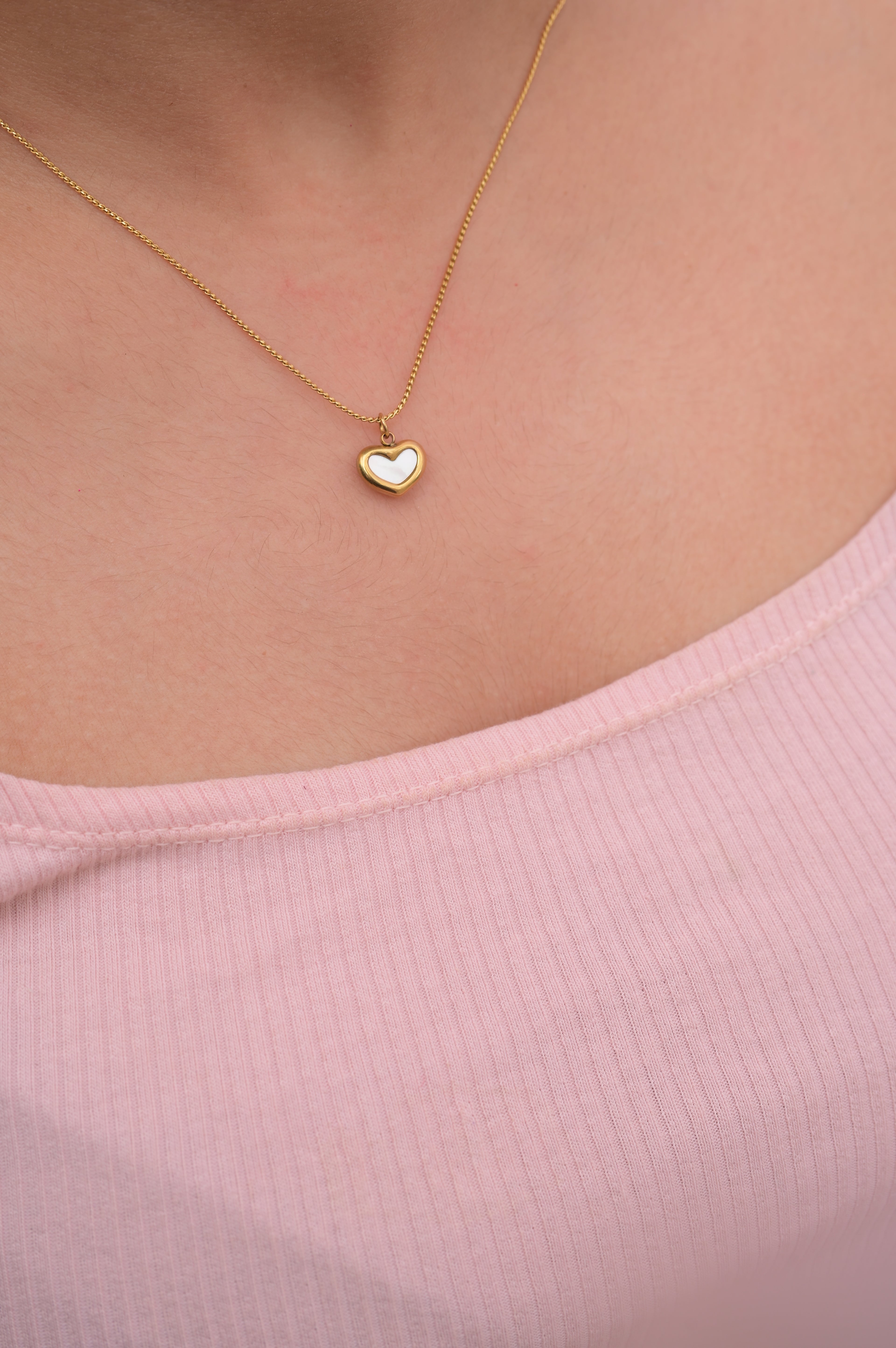 Golden Opal Heart Pendant