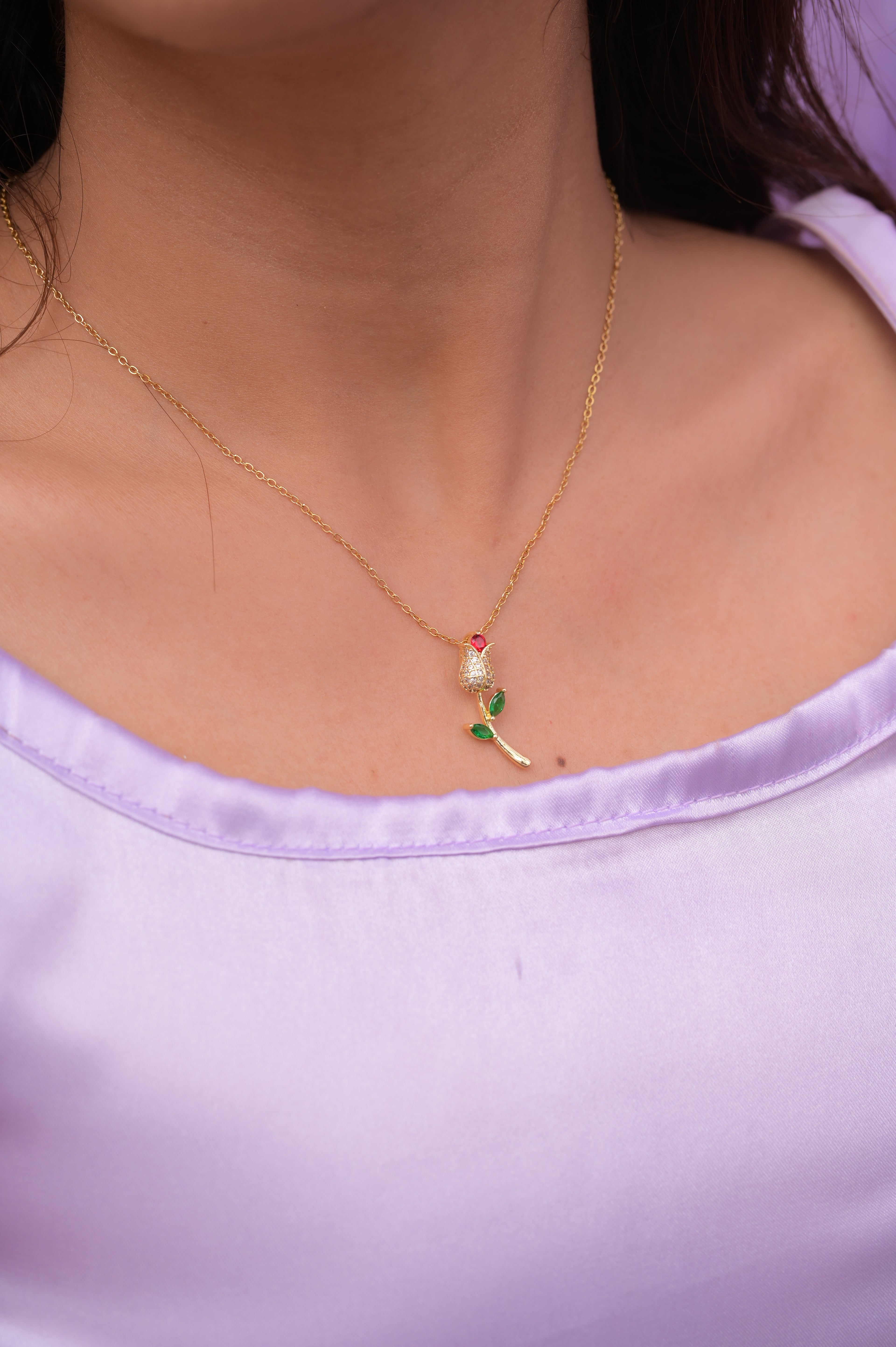 Eternal Tulip Crystal Necklace