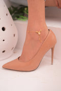 Gold Deer & Opal Drop Anklet