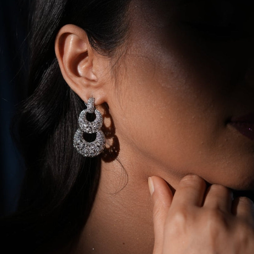 Orbit Crystal Drop Earrings