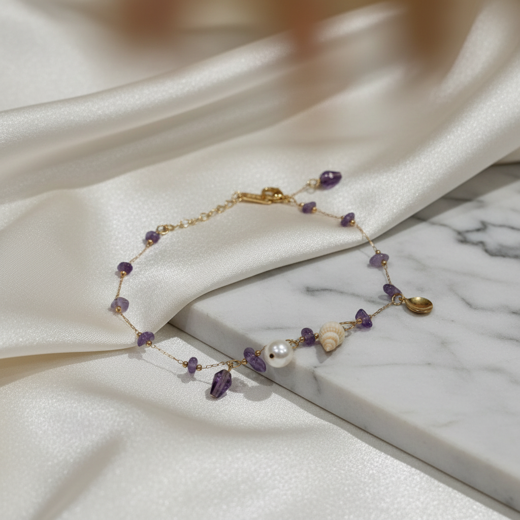 Elegant bracelet with luxury background