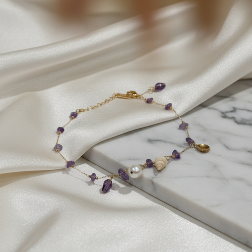 Elegant bracelet with luxury background