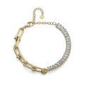 Gold Chain and Crystal Bracelet