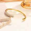 Pearl Pavé Cuff Bangle