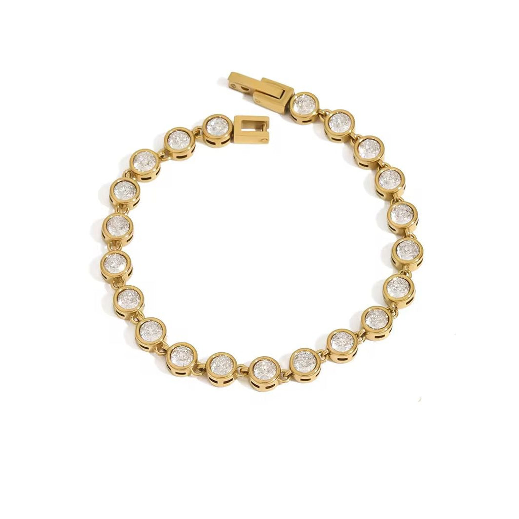 Crystal Bezel Tennis Bracelet