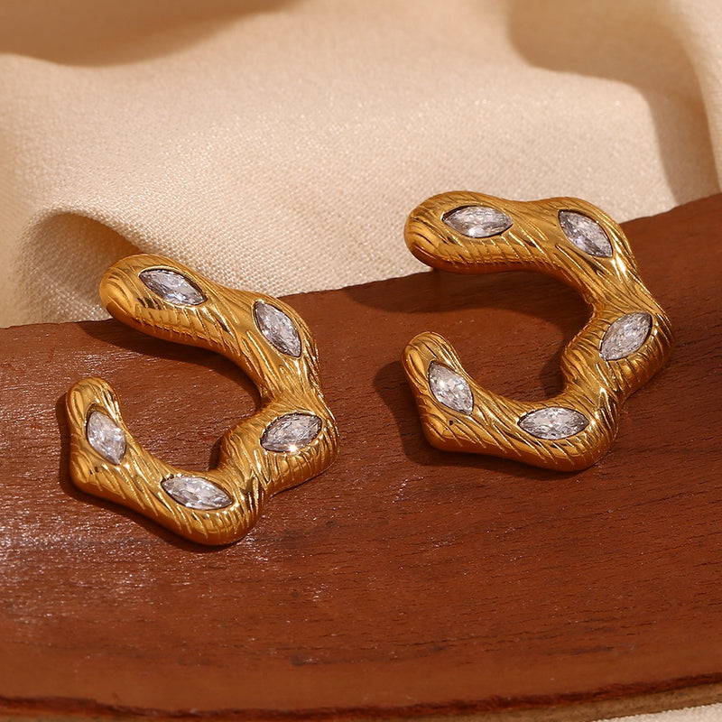 Serpentine Marquise Hoops