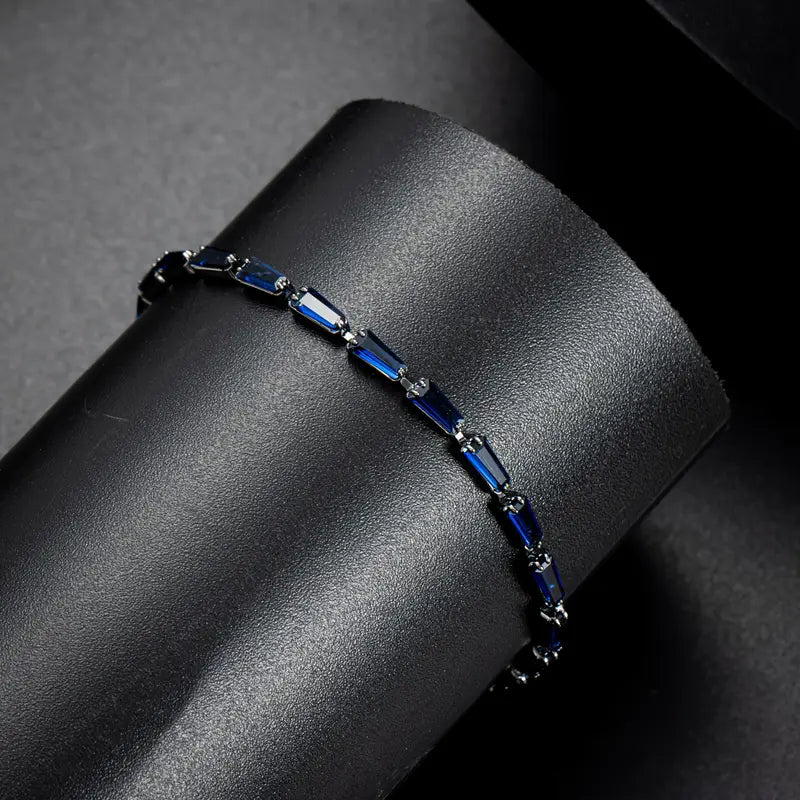 Blue Baguette Crystal Bracelet
