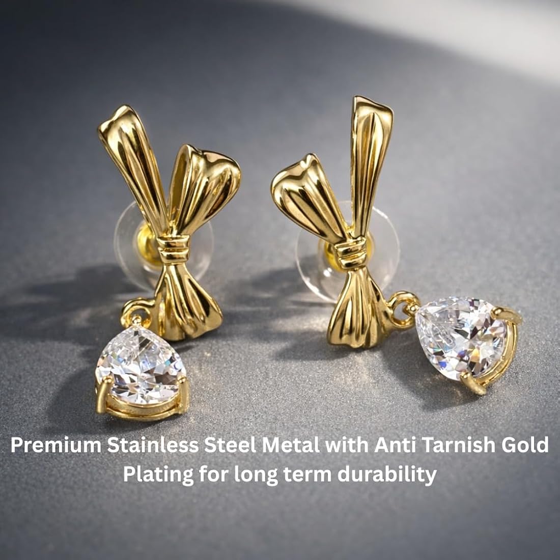 Ribbon Drop Bow Earrings