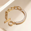 Crystal Baguette Toggle Bracelet