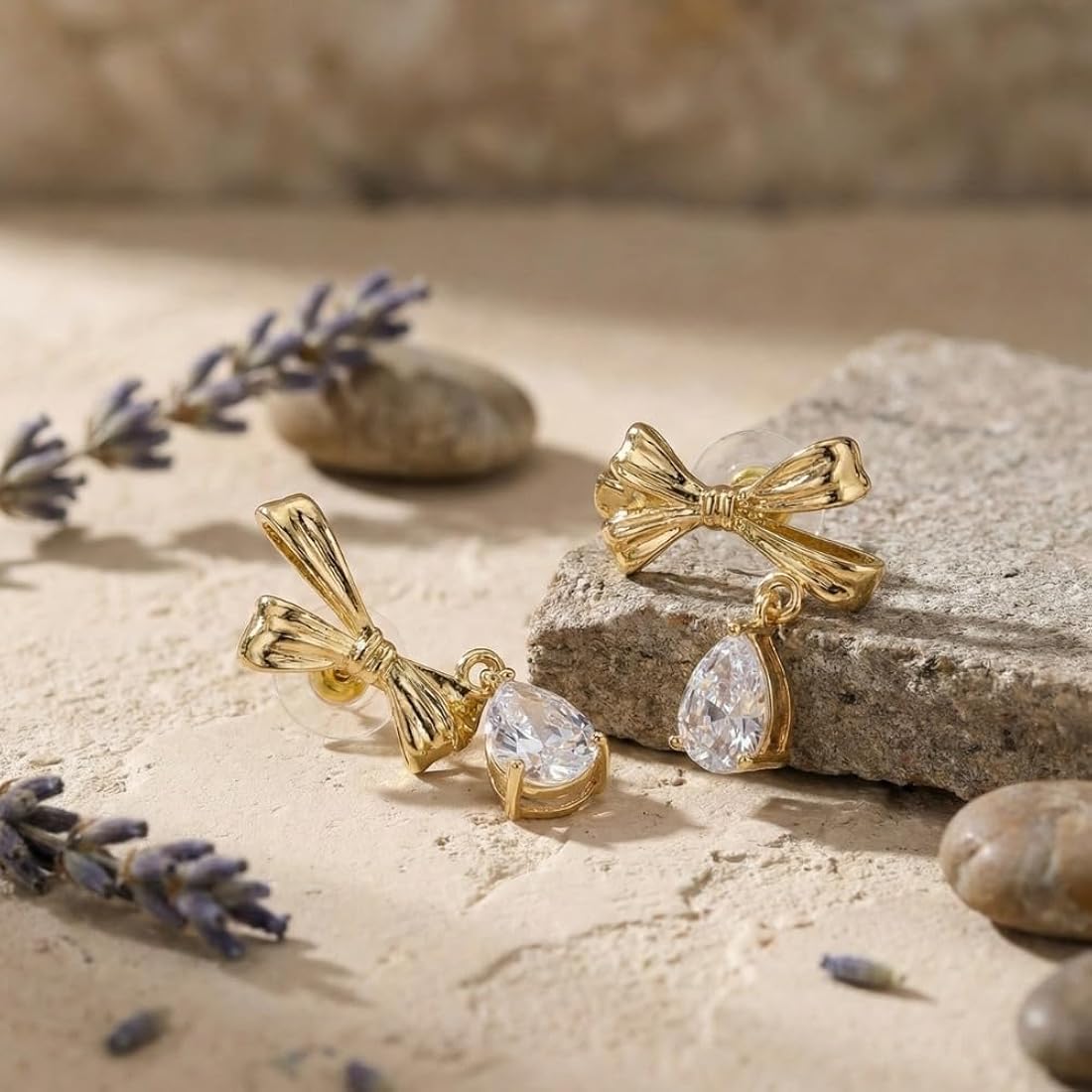 Ribbon Drop Bow Earrings