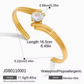 Crystal Solitaire Open Cuff Bangle