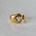 Oval Bezel Dome Bypass Adjustable Ring
