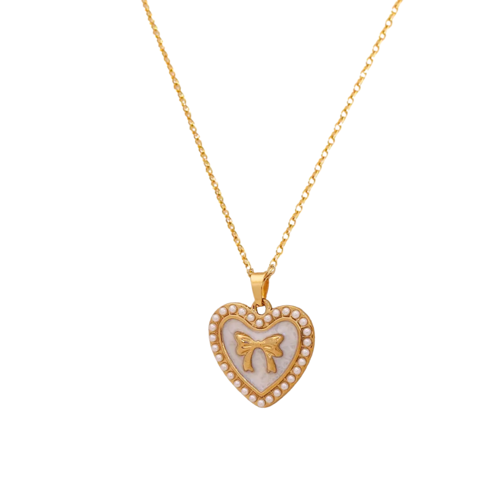 Coquette Heart & Bow Medallion