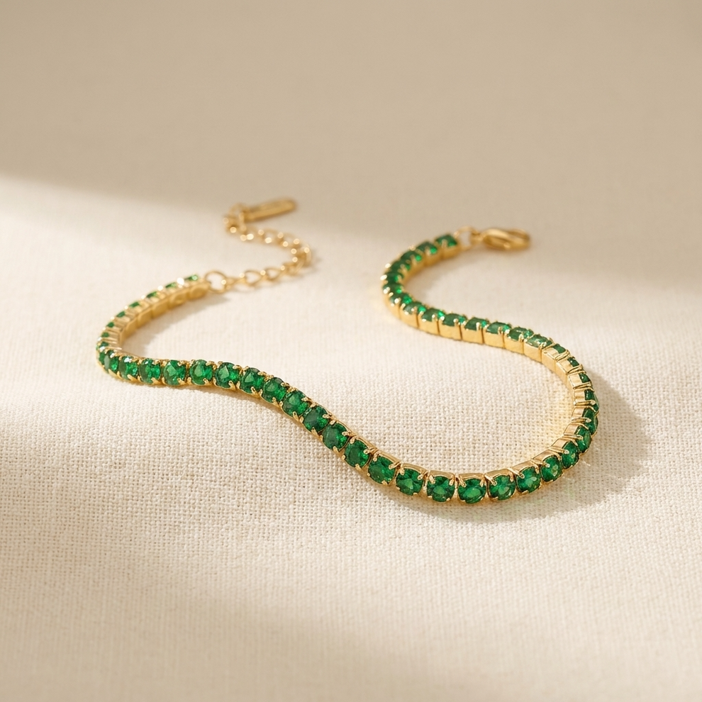 Emerald Green Tennis Bracelet