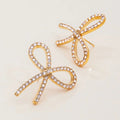 Crystal Bow Stud Earrings