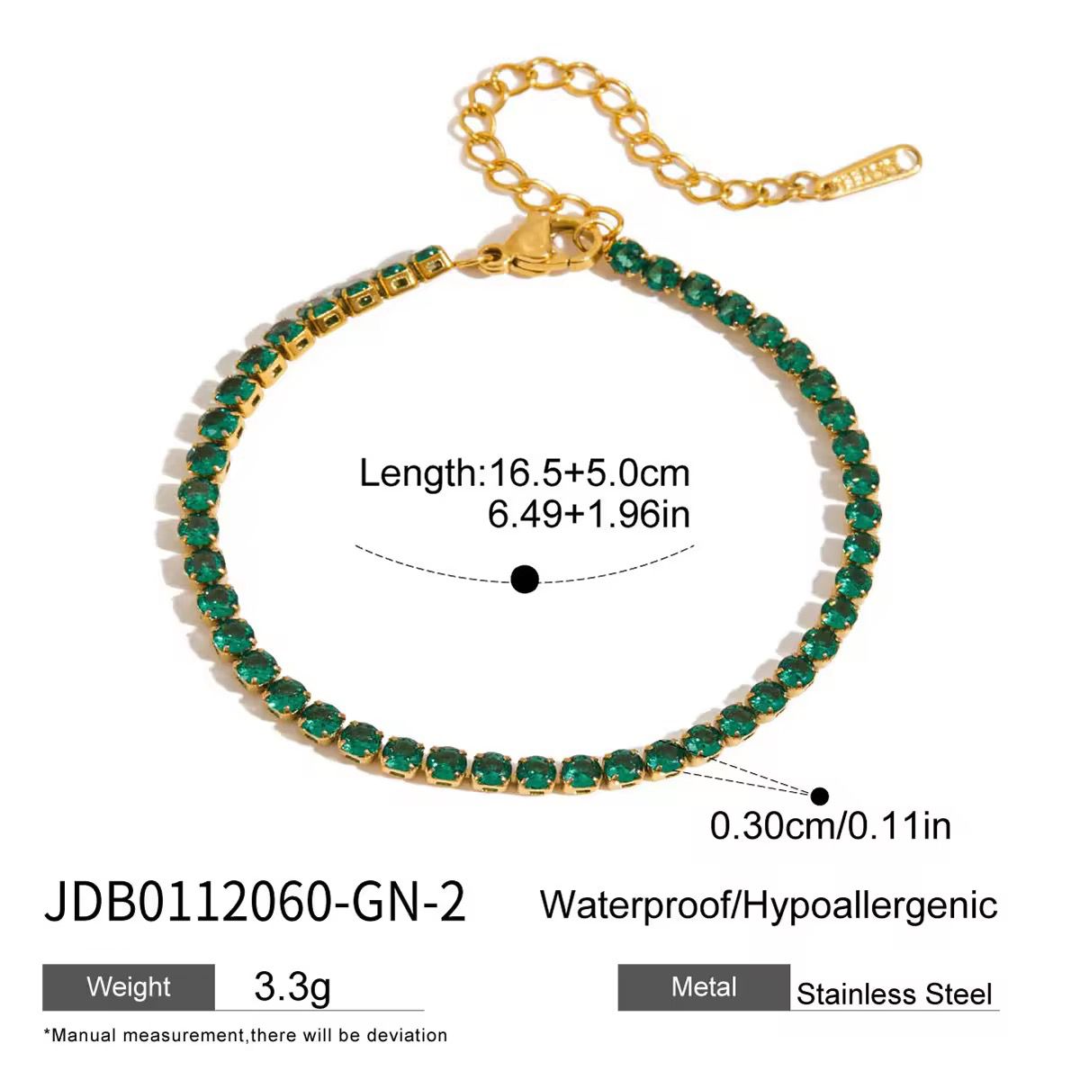Emerald Green Tennis Bracelet