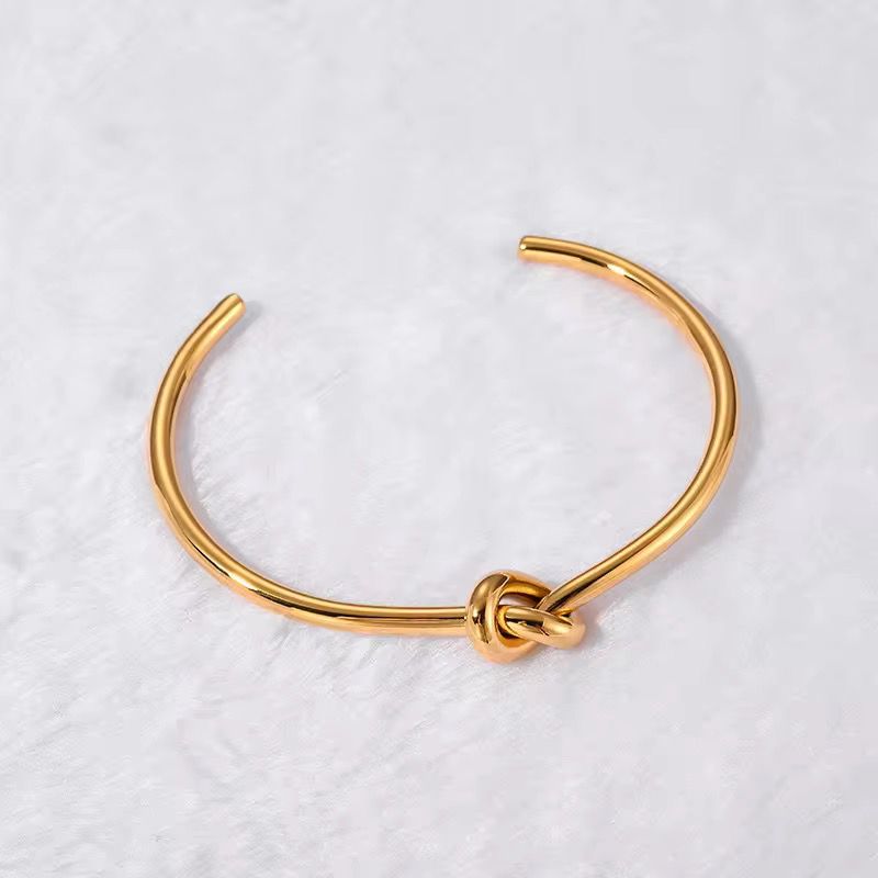 Gold Knot Cuff Bangle