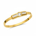 Solitaire Baguette Bangle