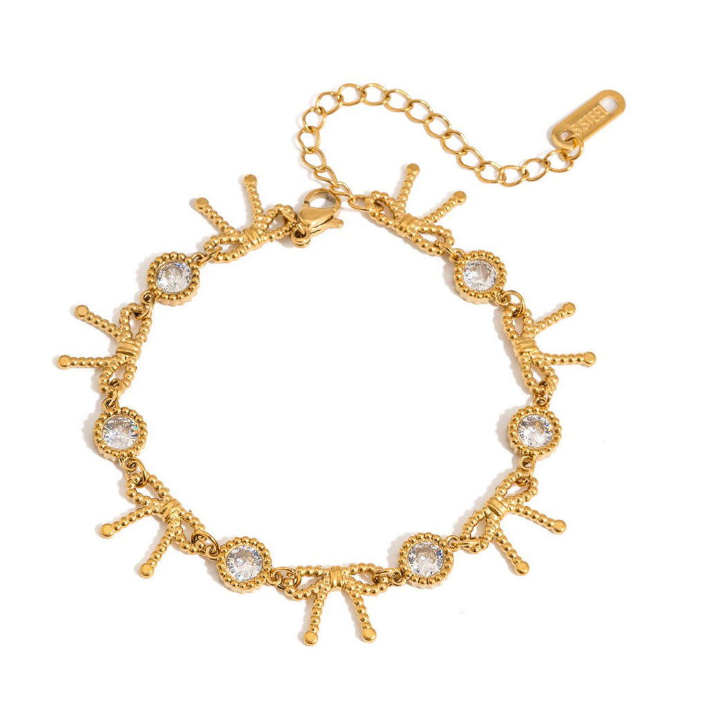 Sunburst Crystal Charm Bracelet