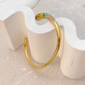 Rainbow Pavé Cuff Bangle