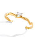 Lumière Wave Baguette Cuff