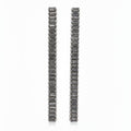 Noir Baguette Bar Drop Earrings