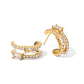 Luxe Baguette Double Hoop Earrings