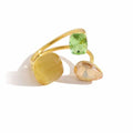 Triple Stone Open Ring