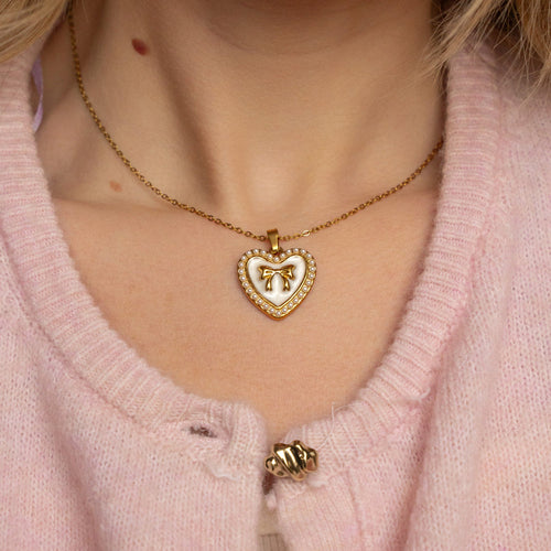 Coquette Heart & Bow Medallion