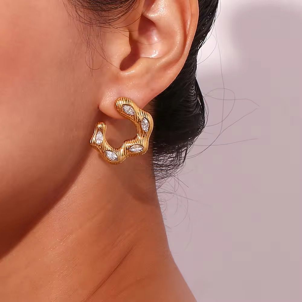 Serpentine Marquise Hoops