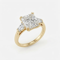 Radiant Cut Stone Baguette Ring