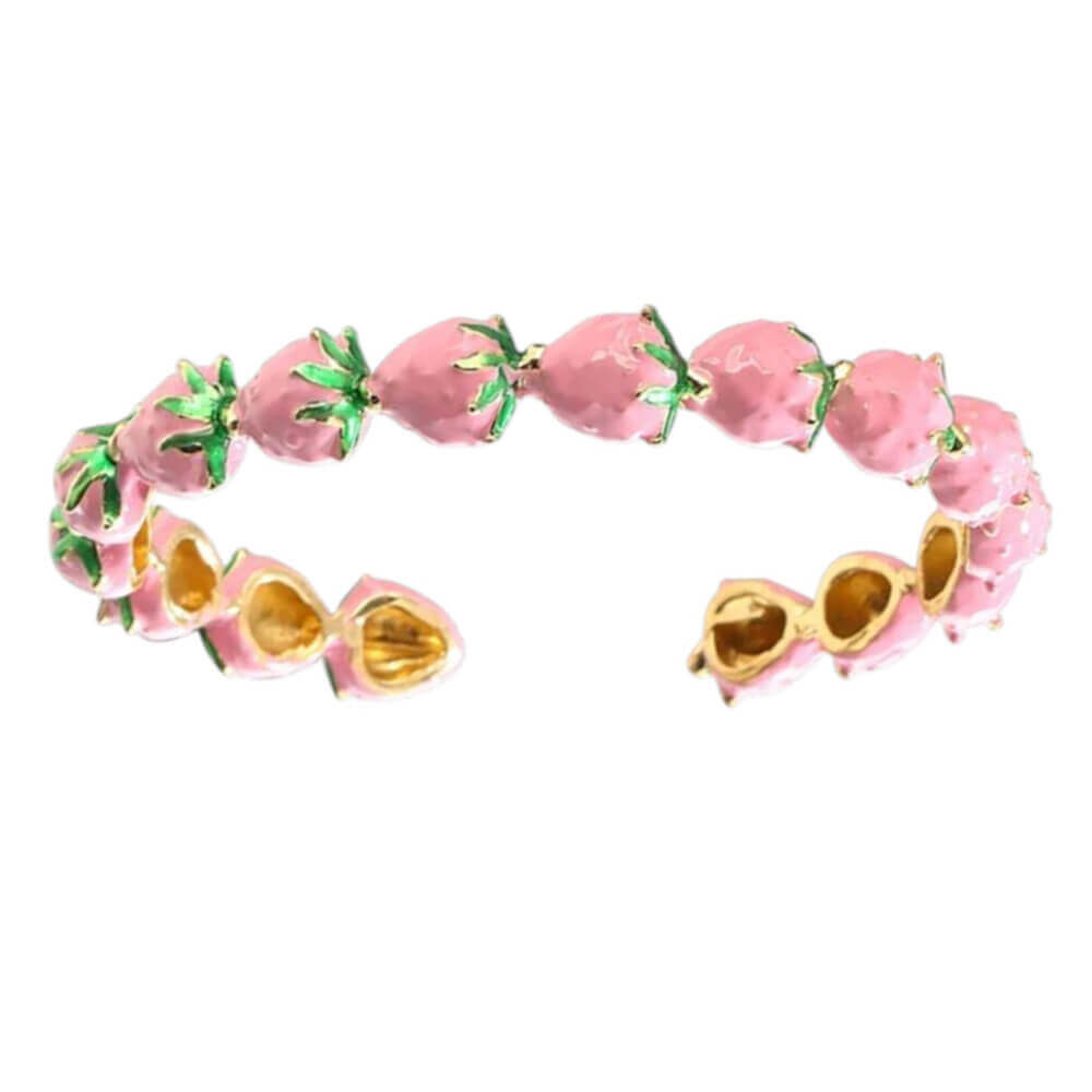 Blossom Pink Strawberry Cuff